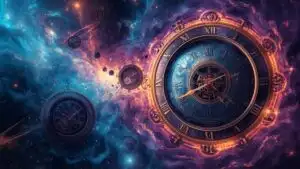 Time Warp Effect Distortion Clock