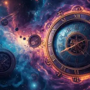 Time Warp Effect Distortion Clock