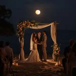 Wedding Day Ceremony Minimalist Flower Arch