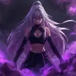 White Hair Ninja Girl Shadow