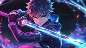 Anime Boy Electric Katana