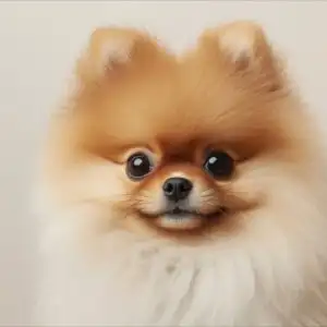 Cute Fluffy Pomeranian Portrait