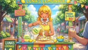 Cute Girl Lemonade Street