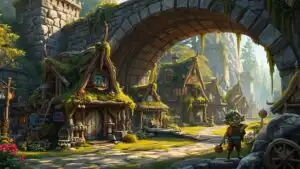 Goblin Village Shacks Under Bridge