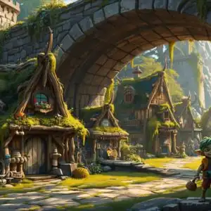 Goblin Village Shacks Under Bridge