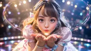 Kawaii Anime Idol on Concert Stage