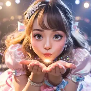 Kawaii Anime Idol on Concert Stage
