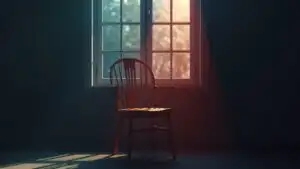 Lonely Chair by Window With Soft Light
