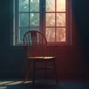 Lonely Chair by Window With Soft Light