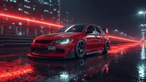Mitsubishi Lancer Evolution IX Neon Night Drive