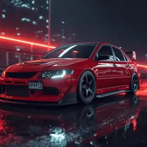 Mitsubishi Lancer Evolution IX Neon Night Drive