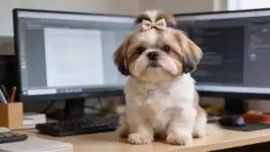 Shih Tzu Dog Cute Hair Bow