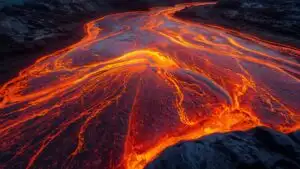 Vibrant Liquid Lava Flow Hot Texture
