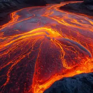 Vibrant Liquid Lava Flow Hot Texture