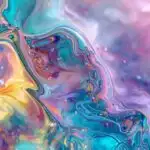 Abstract Oil Spill Rainbow Sheen Liquid