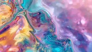 Abstract Oil Spill Rainbow Sheen Liquid