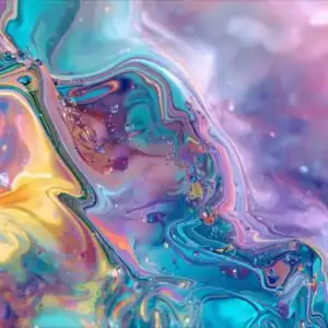 Abstract Oil Spill Rainbow Sheen Liquid