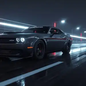 American Muscle Car Drag Race Start