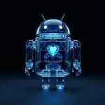 Crystal Core Android With Transparent Chest Plate