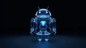 Crystal Core Android With Transparent Chest Plate