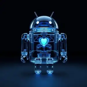 Crystal Core Android With Transparent Chest Plate
