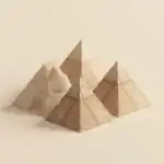 Geometric Pyramids Array Minimalist Render