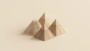 Geometric Pyramids Array Minimalist Render