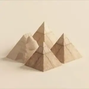 Geometric Pyramids Array Minimalist Render
