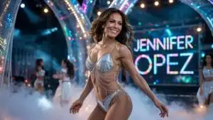 Jennifer Lopez Dancing Under Glittering Lights