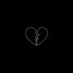 Minimalist Broken Heart Drawing