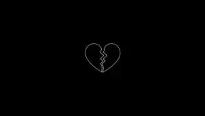 Minimalist Broken Heart Drawing
