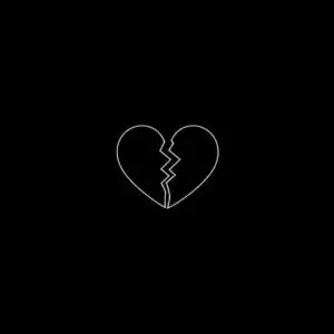 Minimalist Broken Heart Drawing