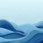 Minimalist Japanese Wave Pattern Blue