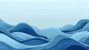 Minimalist Japanese Wave Pattern Blue