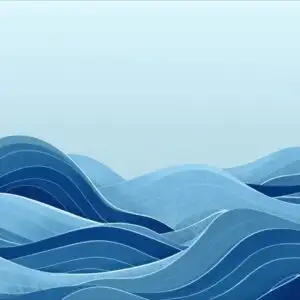 Minimalist Japanese Wave Pattern Blue