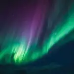 Northern Lights Green and Purple Glow