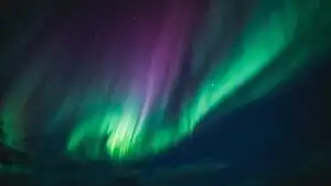 Northern Lights Green and Purple Glow
