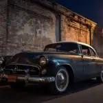 Old Car Beside Brick Wall