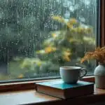 Rainy Day Coffee Book Window