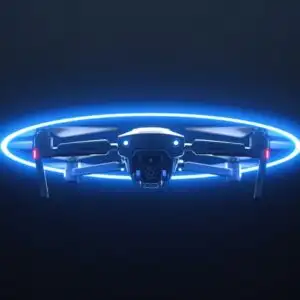 Sentient Drone With Floating Blue Halo