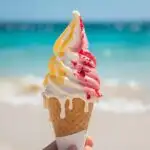 Summer Ice Cream Cone Melting