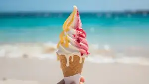Summer Ice Cream Cone Melting