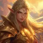 Sun Elf Warrior Golden Armor