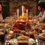 Thanksgiving Dinner Table Turkey Food