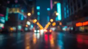 Vibrant Bokeh Lights City Night Blur