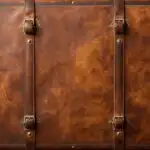 Worn Leather Texture Suitcase Retro Travel Luggage