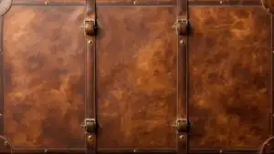 Worn Leather Texture Suitcase Retro Travel Luggage