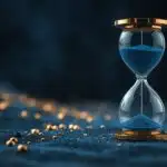 Abstract Flowing Sand Time Hourglass Art