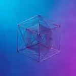 Abstract Hypercube Wireframe Structure Art
