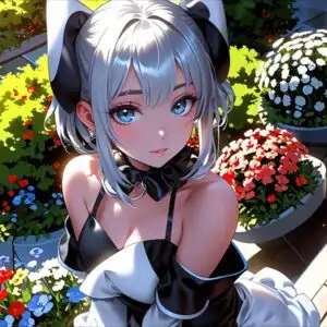 Anime Girl Garden Morning